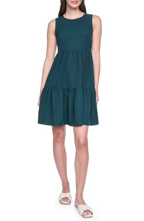 Commuter Sleeveless Swing Minidress