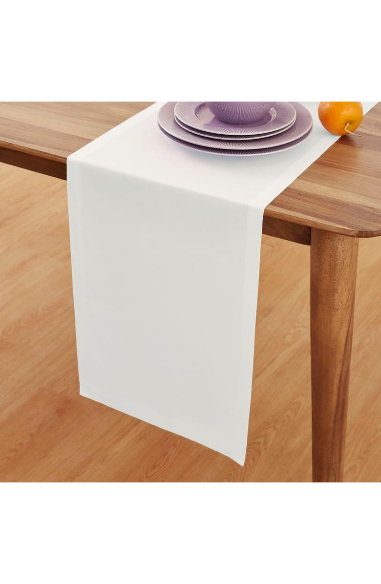 Solino Home Cotton Linen Table Runner - Dru, Alternate, color, White