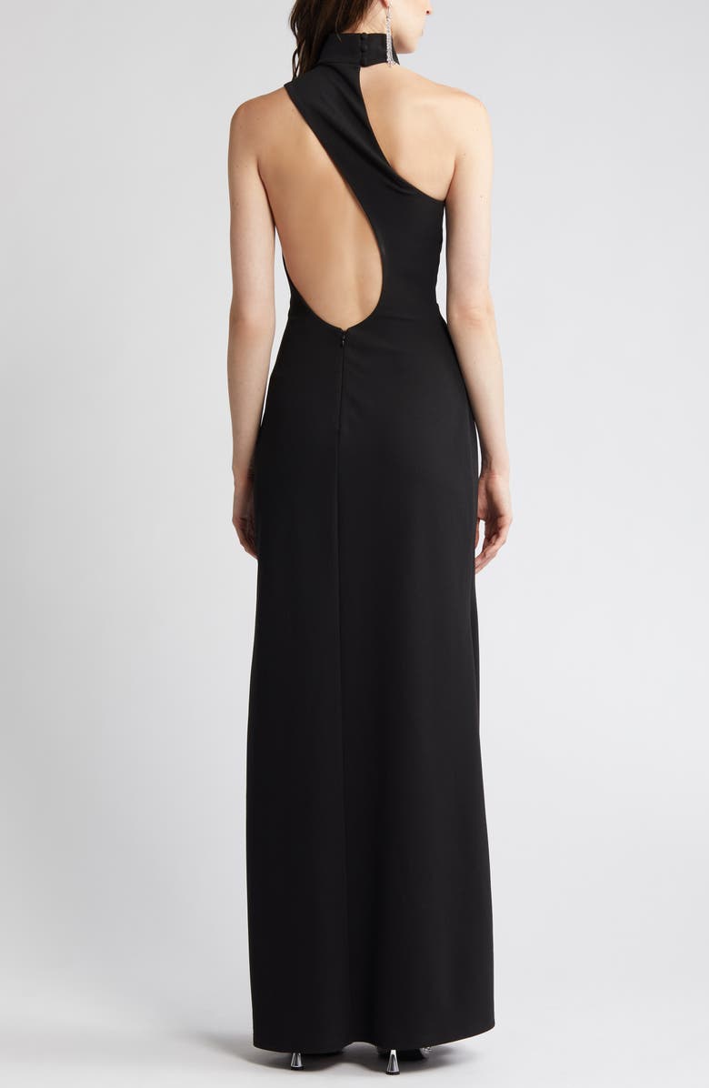 Lulus Keep it Interesting Mock Neck One-Shoulder Gown, Alternate, color, 