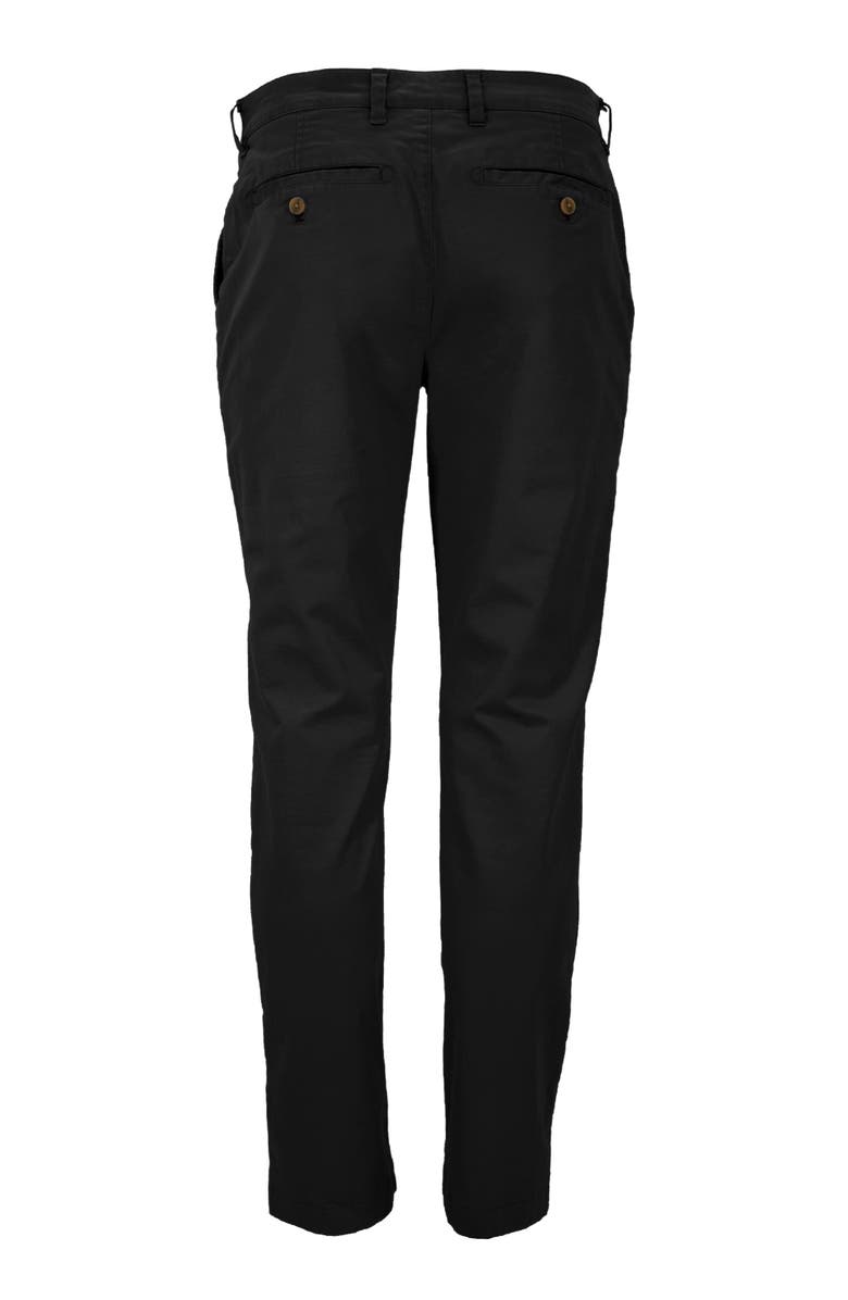 Lords of Harlech Jack Flat Front Stretch Sateen Pant, Alternate, color, Black
