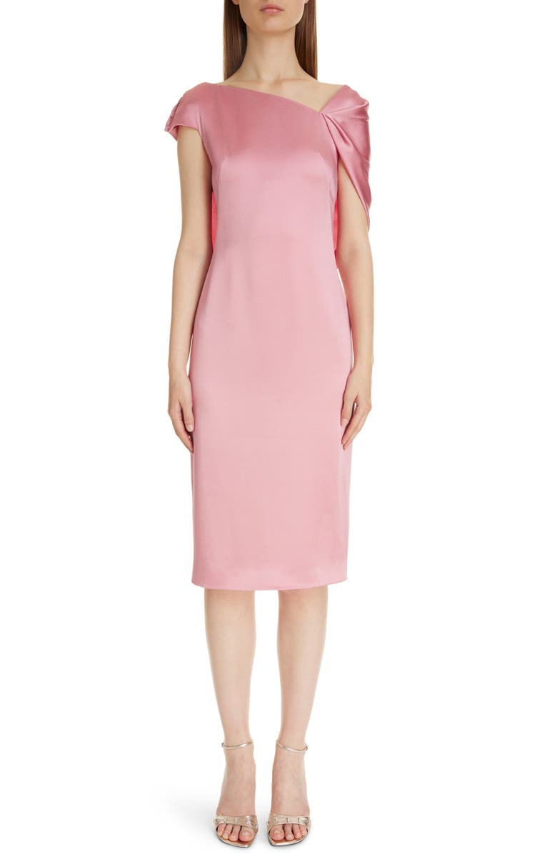 Givenchy Cape Back Satin Dress, Main, color, 