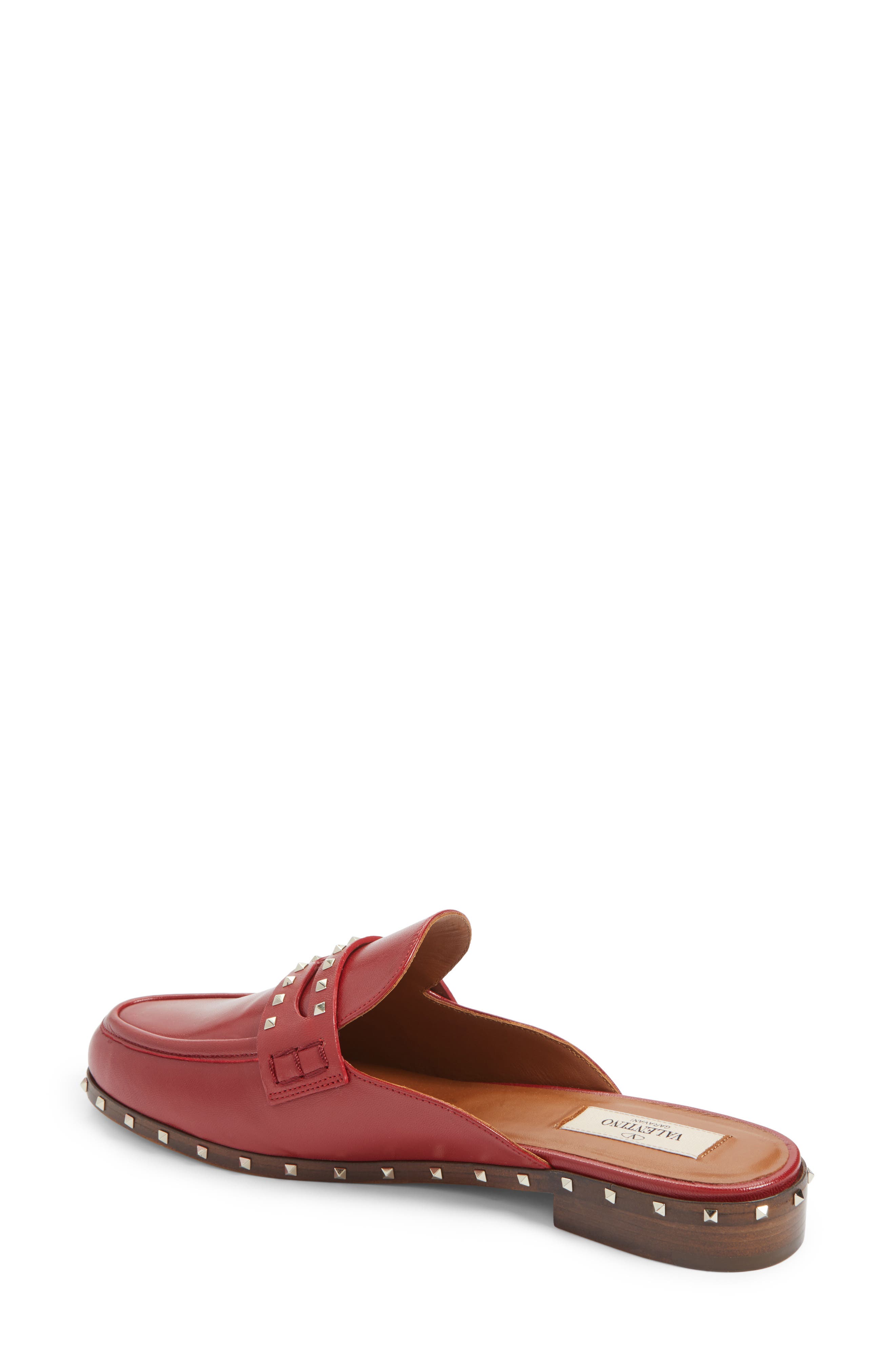 Soul Rockstud Loafer Mule, Alternate, color, RED LEATHER
