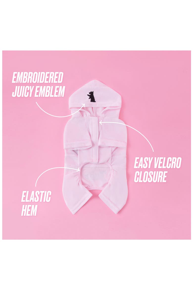 Velour Dog Tracksuit, Alternate, color, PINK