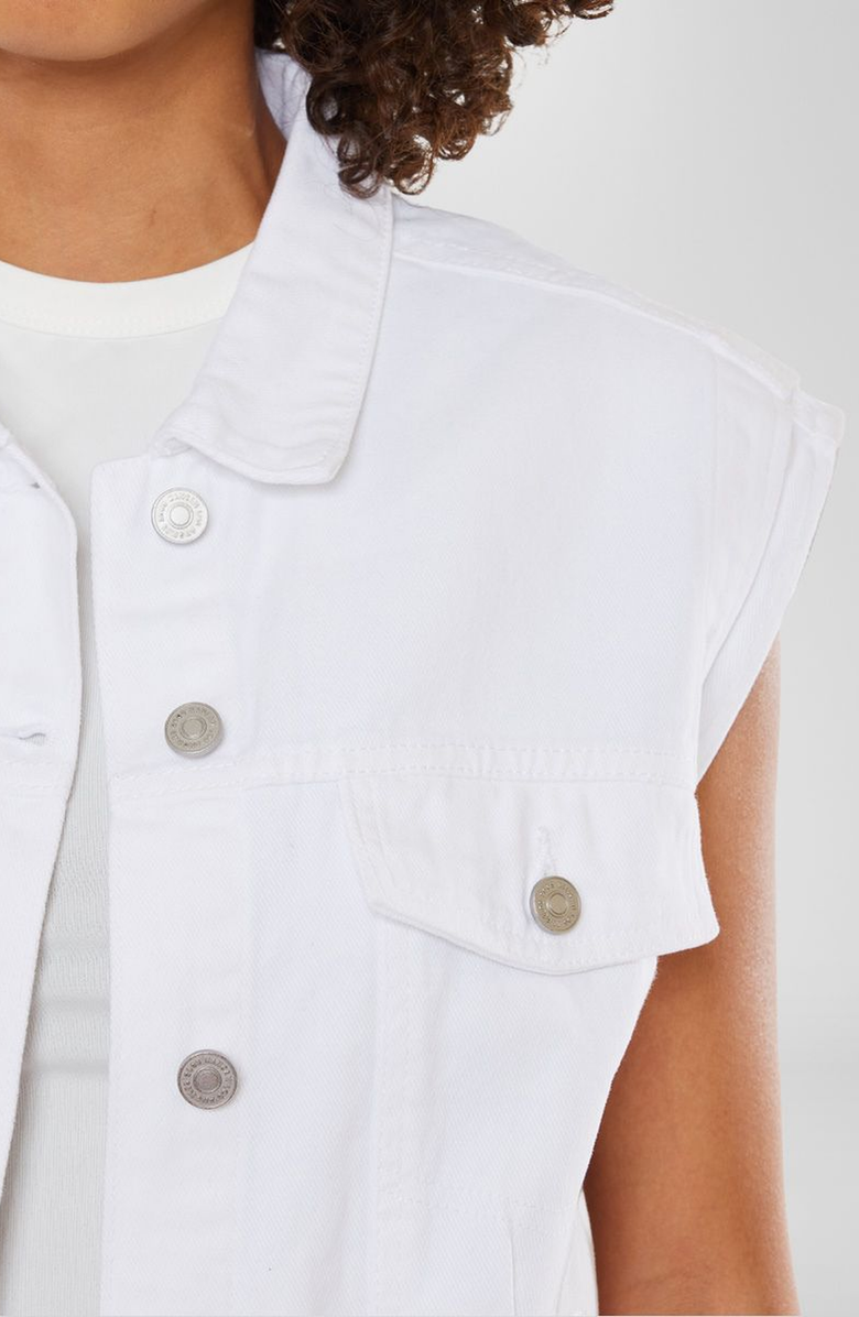 KanCan Joey Oversized 80's Vest, Alternate, color, White