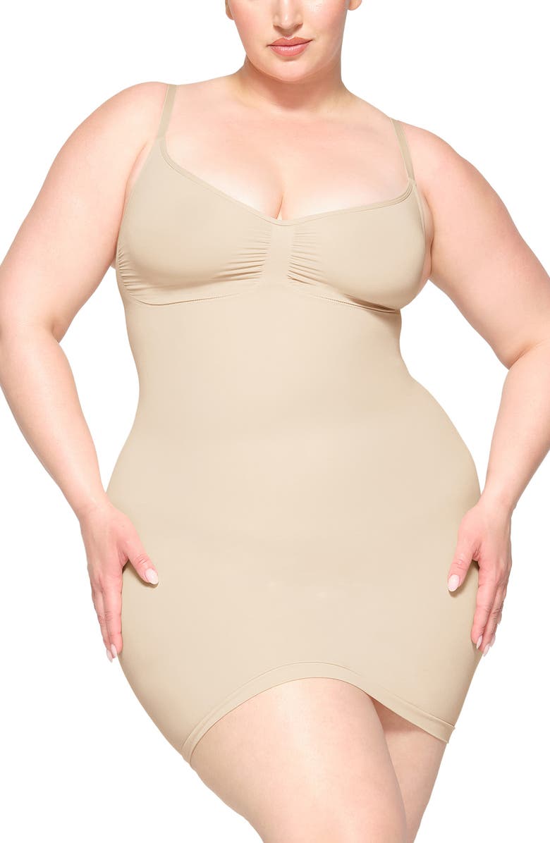 SKIMS Seamless Sculpt Slipdress, Main, color, Sand