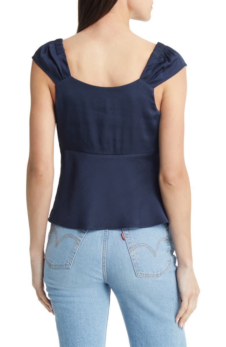 Treasure & Bond Cap Sleeve Satin Top, Alternate, color, 
