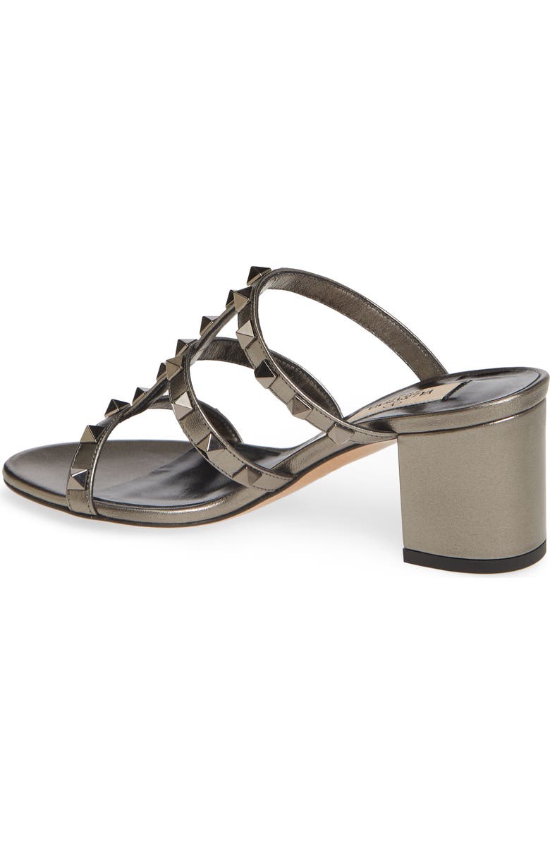 Valentino Garavani Rockstud Strappy Block Heel Slide Sandal, Alternate, color,