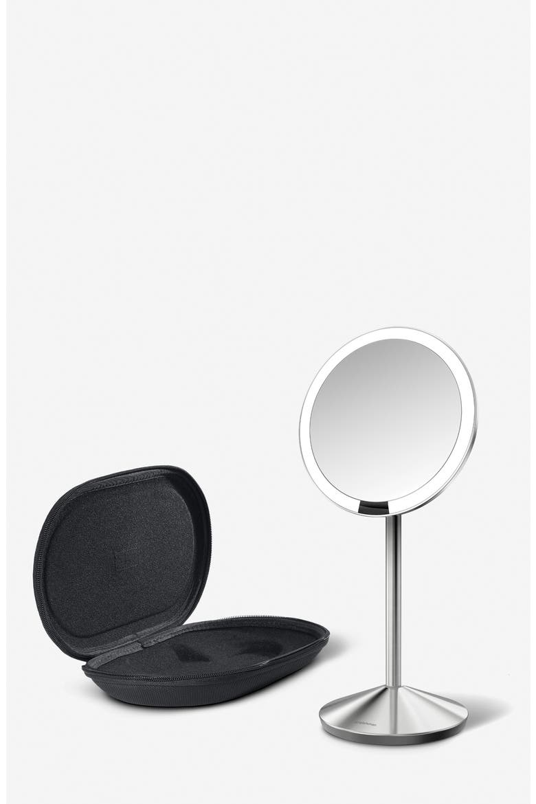 5-Inch Mini Countertop Sensor Makeup Mirror, Alternate, color, SILVER