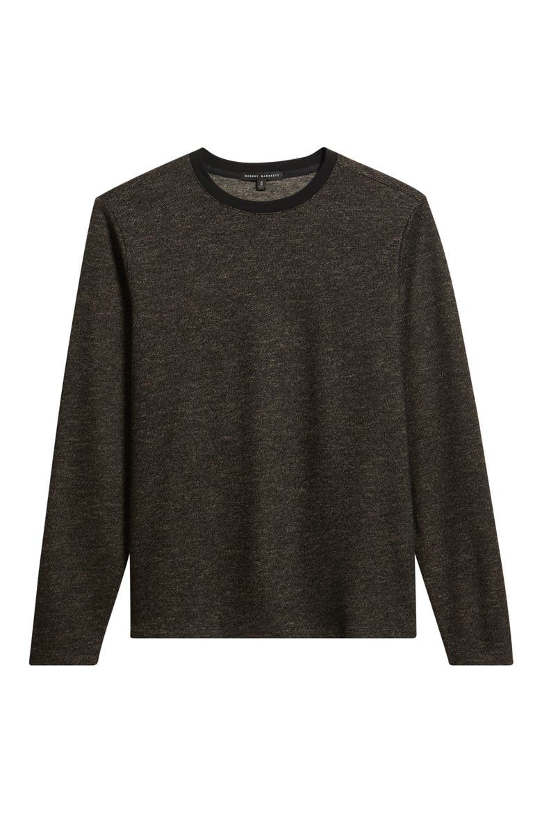 Emmanuel Long Sleeve Cotton & Wool Crewneck T-Shirt, Alternate, color, BROWN
