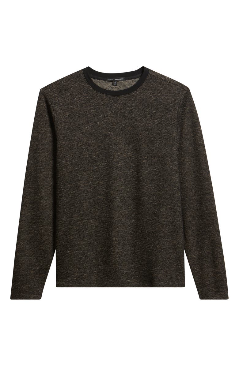 Robert Barakett Emmanuel Long Sleeve Cotton & Wool Crewneck T-Shirt, Alternate, color, Brown