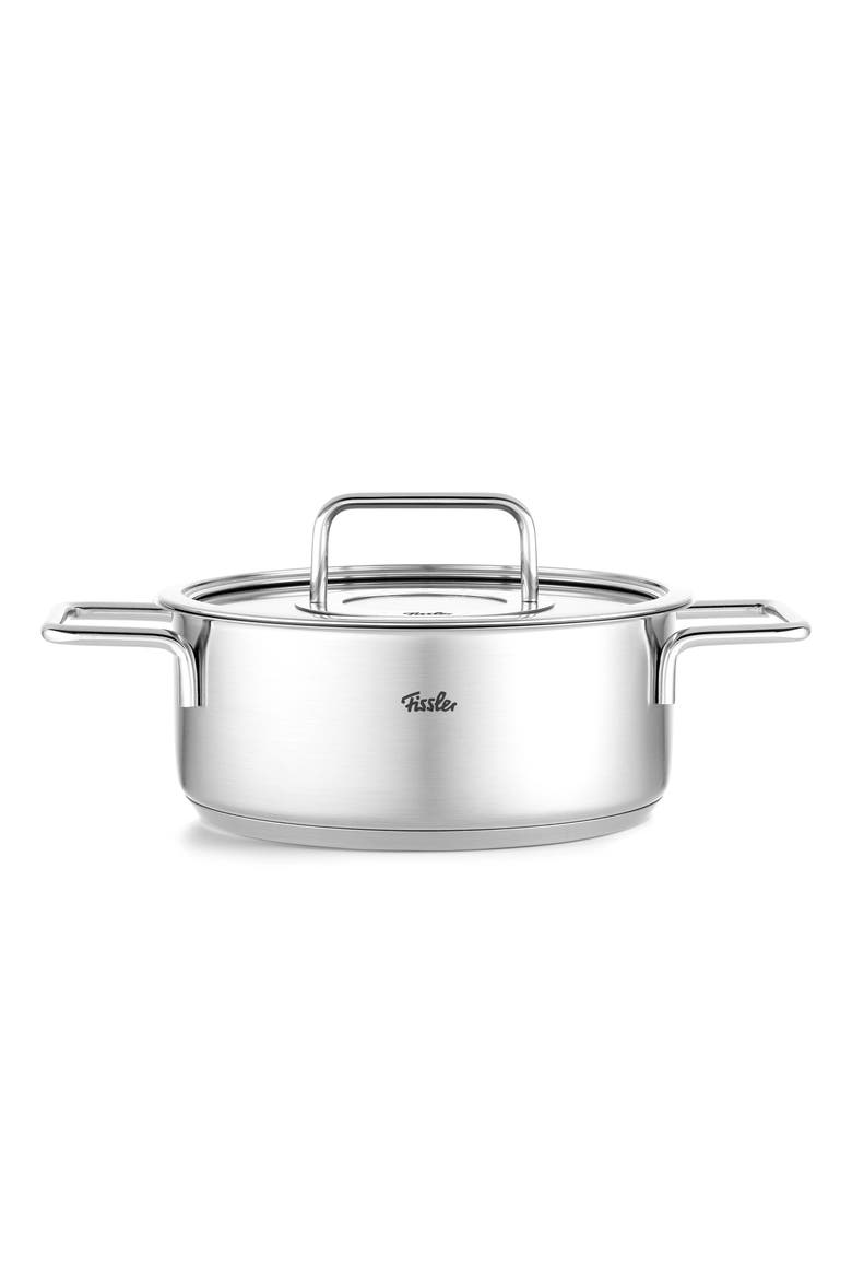 Pure Collection Stainless Steel Rondeau with Glass Lid, Alternate, color, Stainless Steel