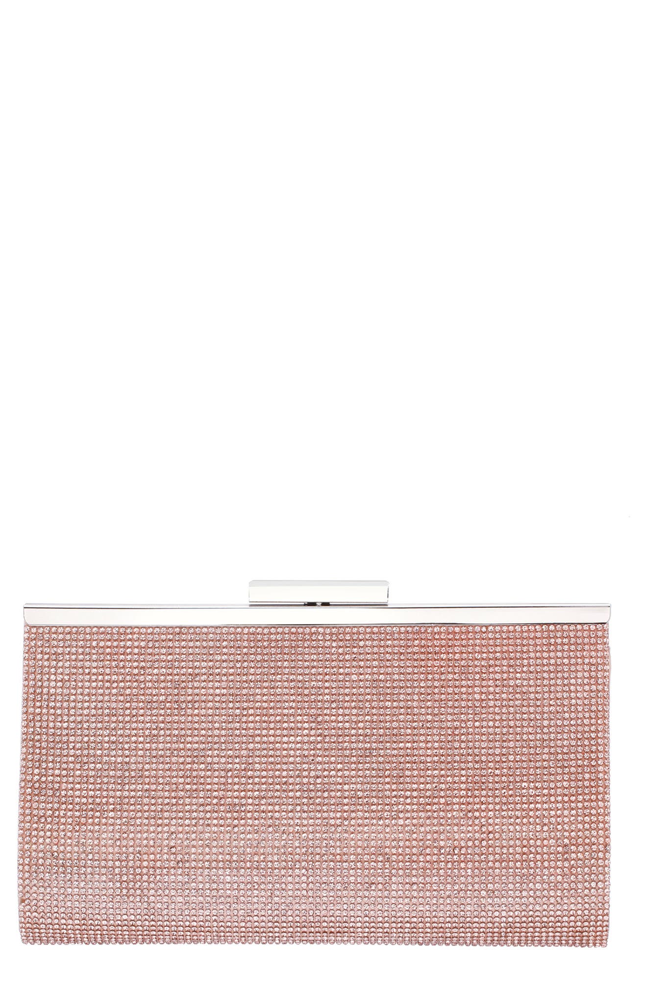 Crystal Frame Clutch, Alternate, color, ROSEGOLD