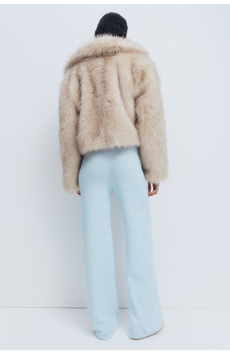 H&M Knitted Pull-on Trousers, Alternate, color, Light Blue Melange