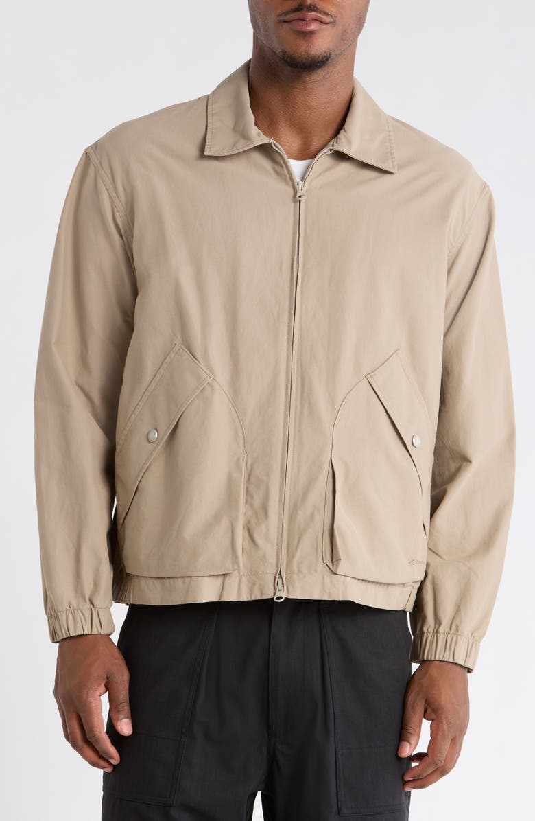 Snow Peak Harrington Light Dobby Cloth Water Resistant Tech Jacket, Alternate, color, Greige