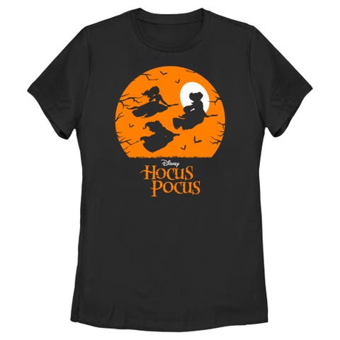Women's Hocus Pocus Witch Silhouette  Graphic T-Shirt