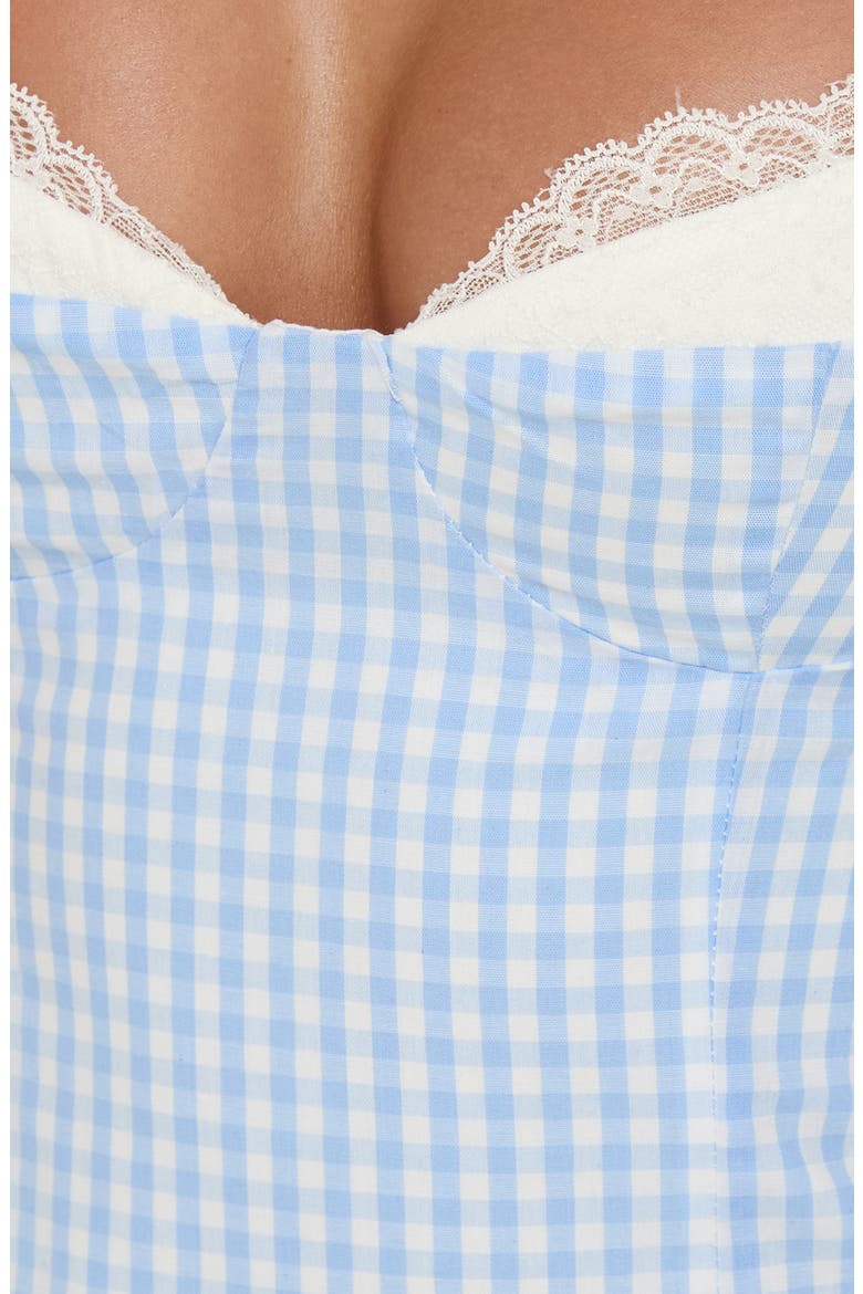 Gingham Spliced Bust Detail Cami, Alternate, color, BLUE GINGHAM