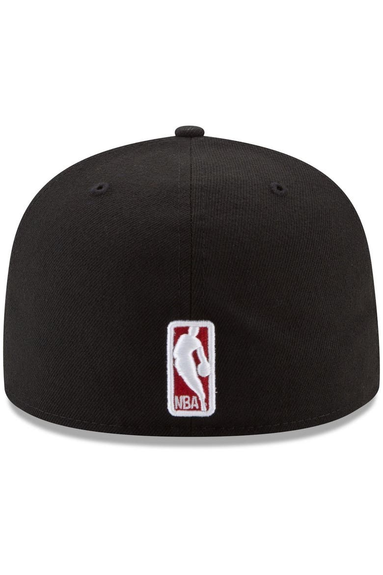 Men's New Era Black Portland Trail Blazers Official Team Color 59FIFTY Fitted Hat, Alternate, color, BLACK