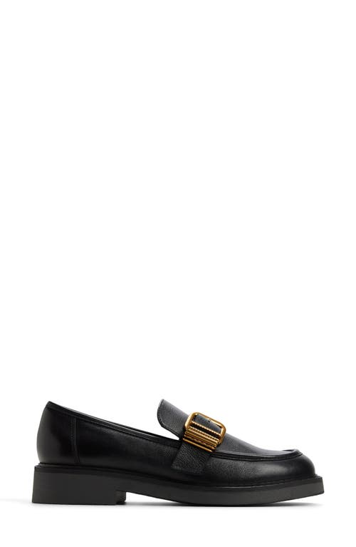 Aldo Kalya Loafers With Gold Buckle Detailing In Black