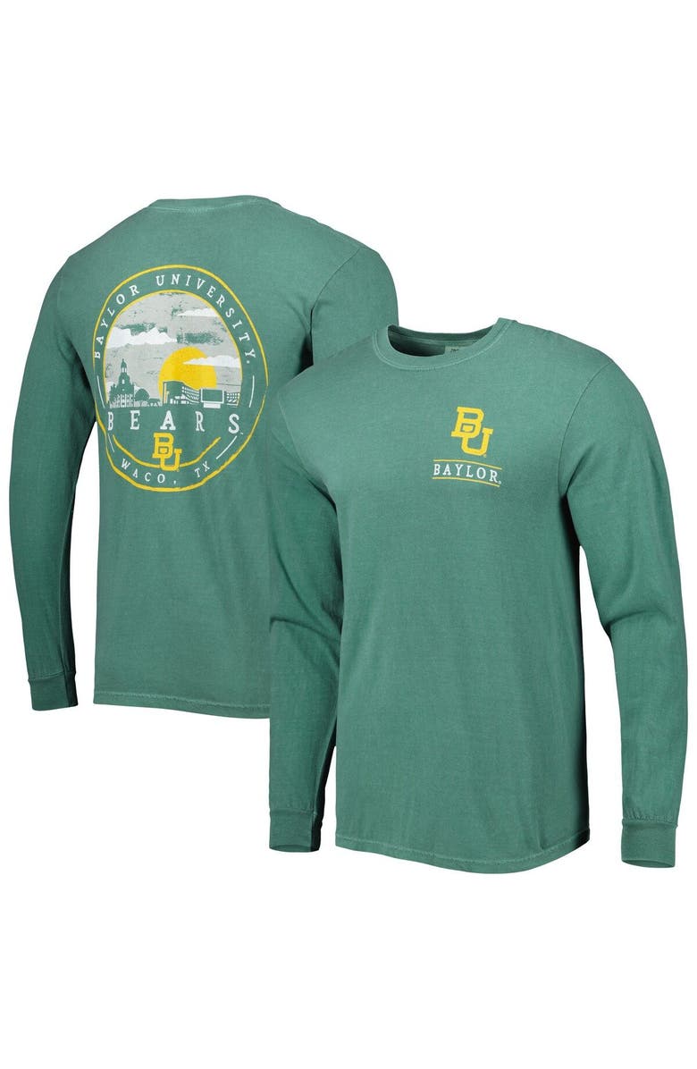 IMAGE ONE Men's Green Baylor Bears Circle Campus Scene Long Sleeve T-Shirt, Main, color, 