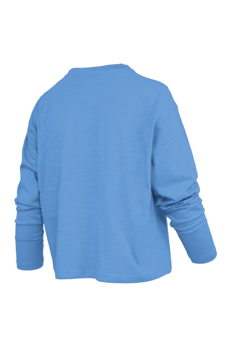 Women's Pressbox Carolina Blue North Carolina Tar Heels Motley Boxy Waist-Length Long Sleeve T-Shirt, Alternate, color, Light Blue