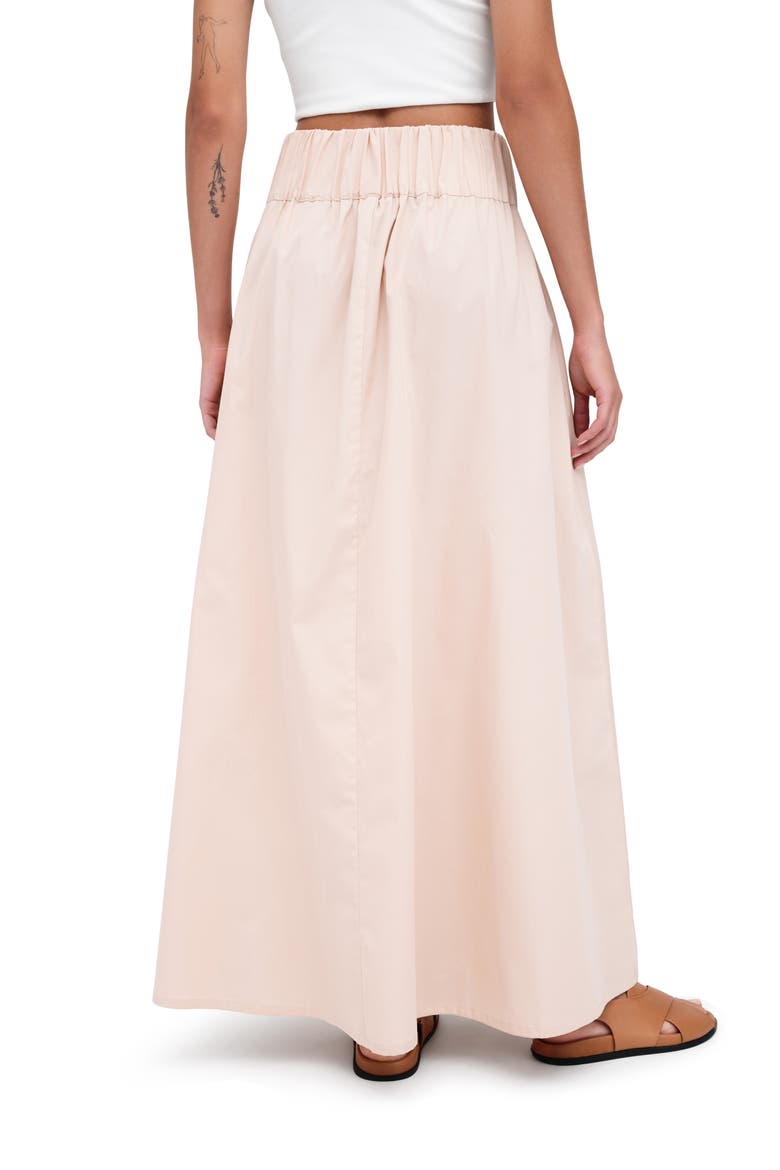 Raven Cotton Poplin Maxi Skirt, Alternate, color, LIGHT BEIGE