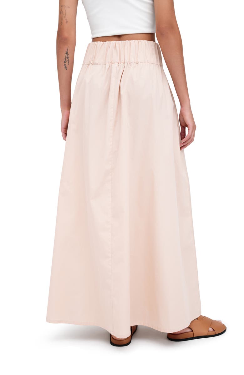 Marcella Raven Cotton Poplin Maxi Skirt, Alternate, color, Light Beige