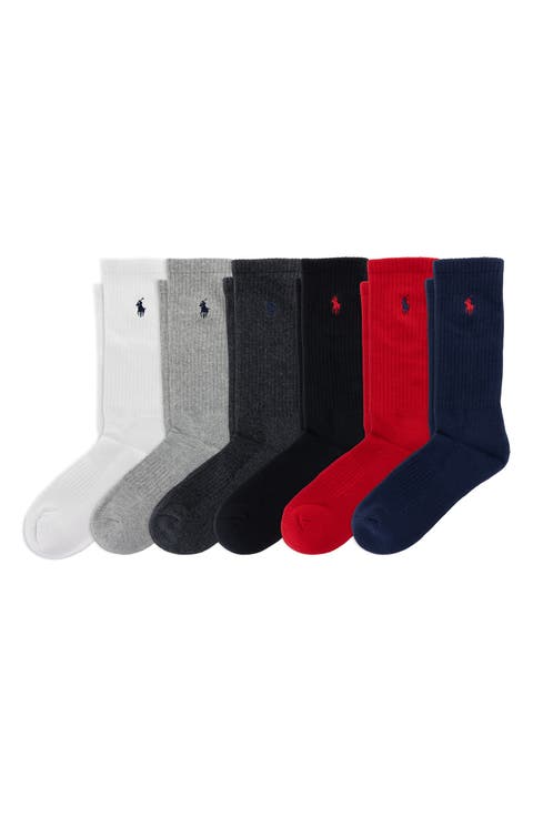 Assorted 6-Pack Crew Socks