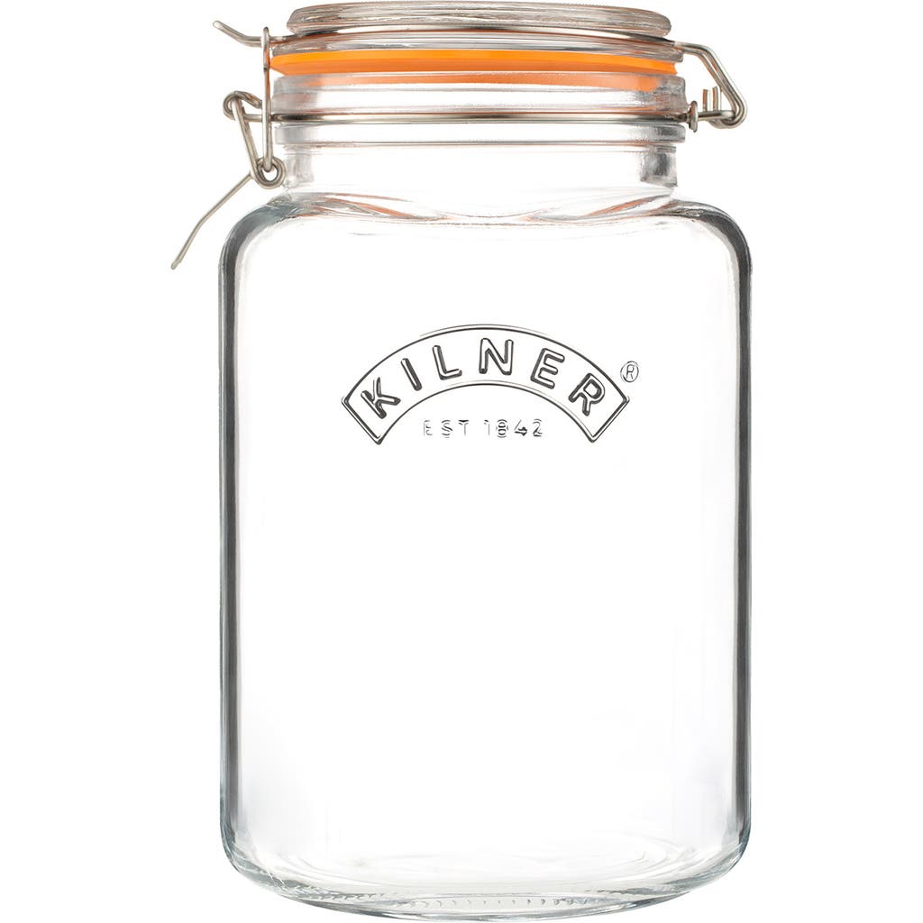 Kilner Square Clip Top Jar For Canning And Food Storage In Transparent