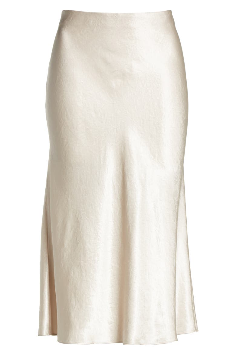 Satin Slip Skirt, Alternate, color, PEARL