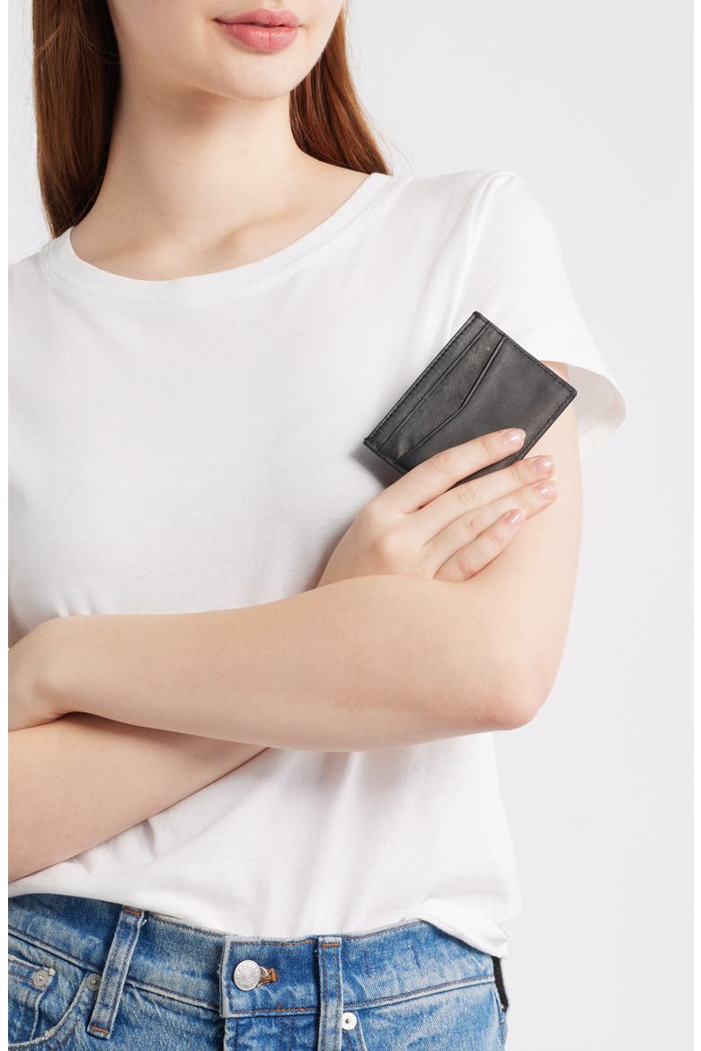 Delph Leather Card Case, Alternate, color, BLACK