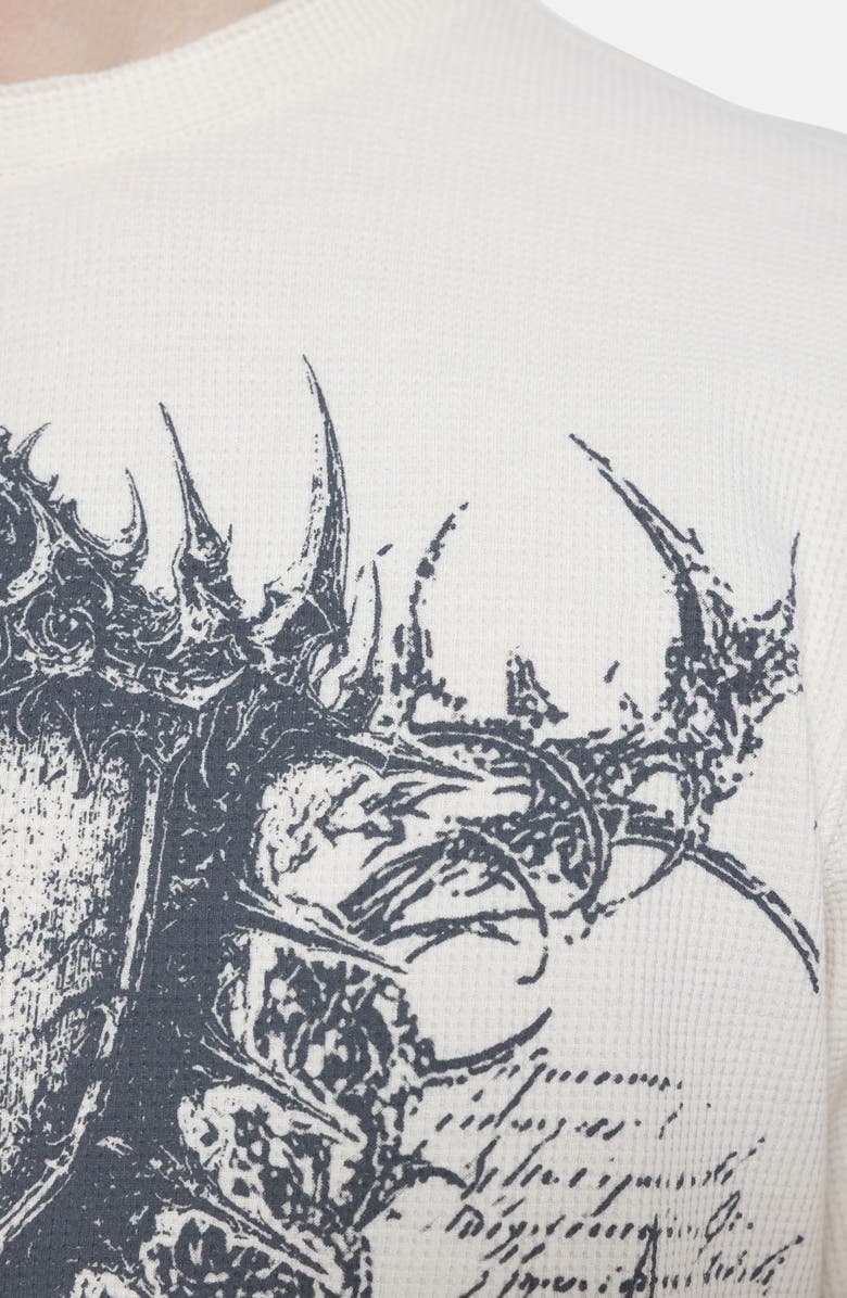 JADED LONDON Kasper Digital Print Long Sleeve Thermal T-Shirt, Alternate, color, Cream