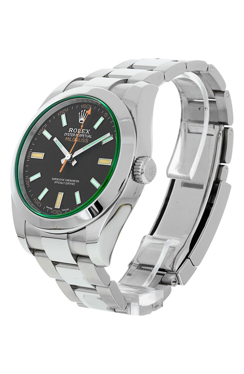 Watchfinder & Co. Rolex Preowned Milgauss Bracelet Watch, 40mm, Alternate, color, 