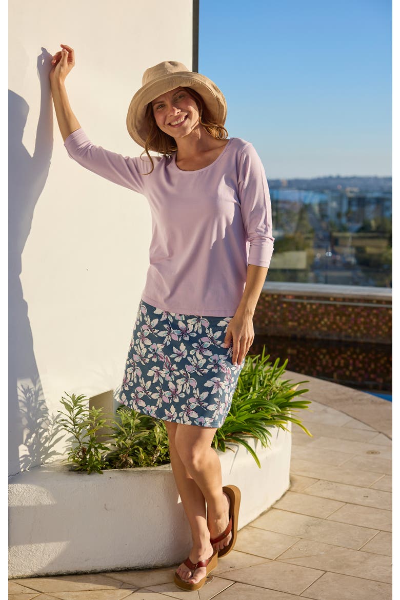 3/4 Sleeve Scoop Neck R&R Tee, Alternate, color, Lotus