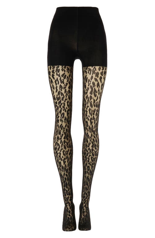 Wolford Leo Control Top Tights In Animal Print