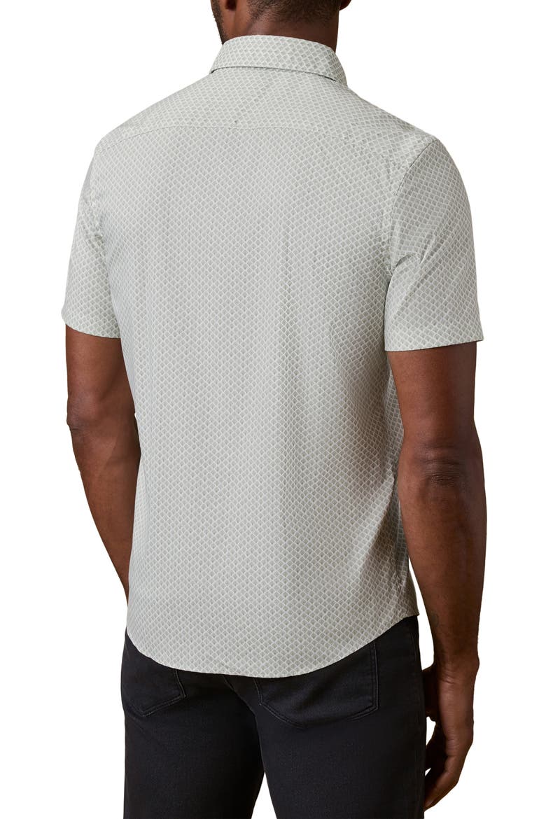 Movement Short Sleeve Button-Up Shirt, Alternate, color, SAGE SCALLOP SHELL