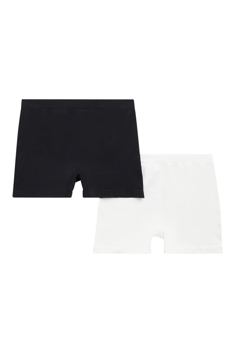 Kids' 2-Pack Knit Shorts, Alternate, color, WHITE BLACK