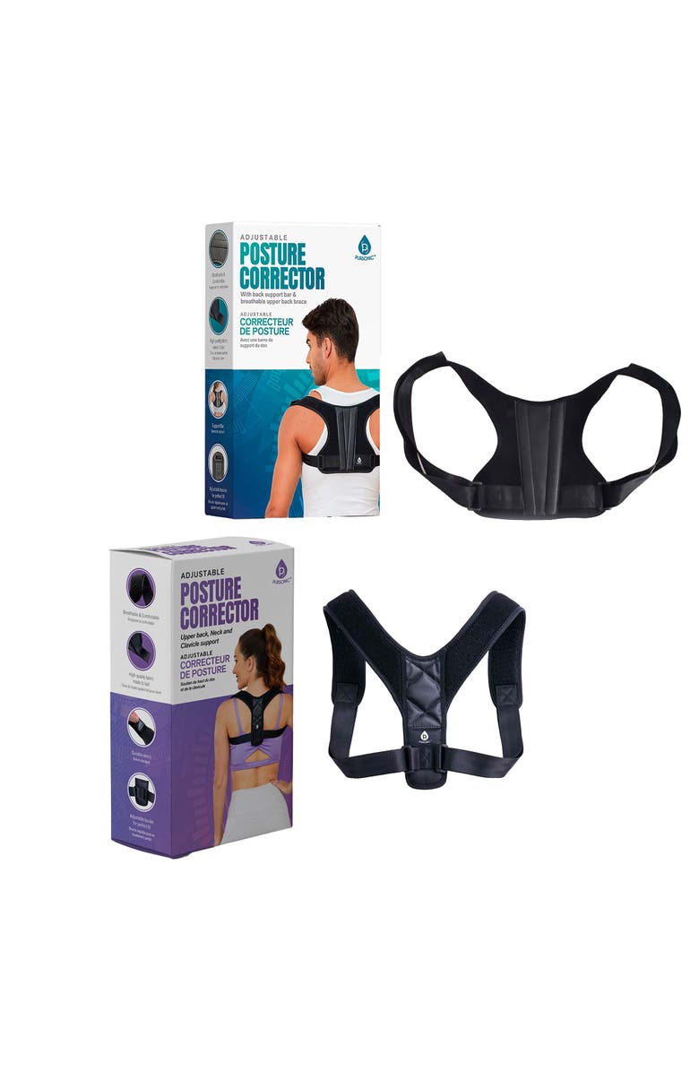 PURSONIC Posture Corrector Duo Him and Her, Main, color, Black