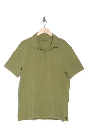 John Varvatos Bodhi Marble Wash Polo In Pistachio