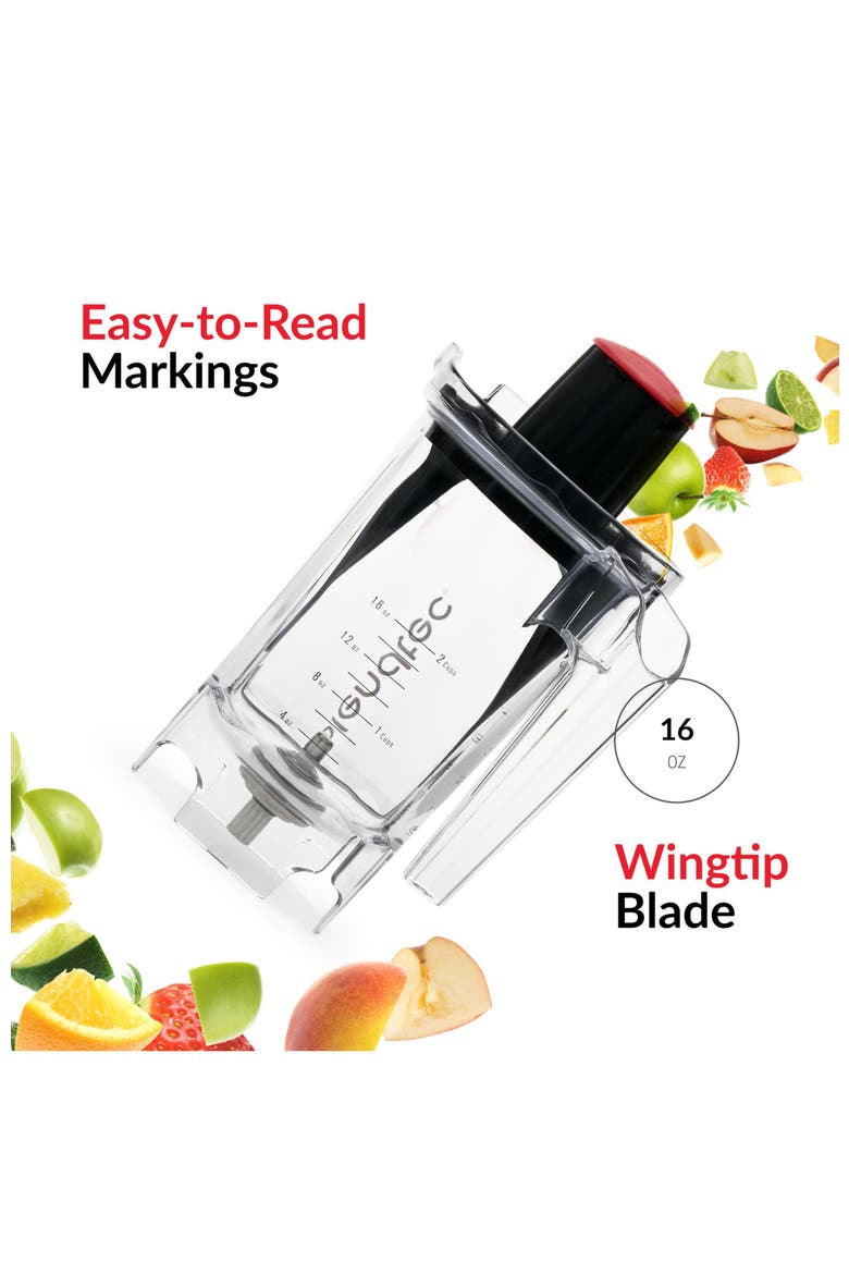 Twister Jar Professional Grade Blender Jar with Spatula and Mini Gripper Lid, Alternate, color, Clear
