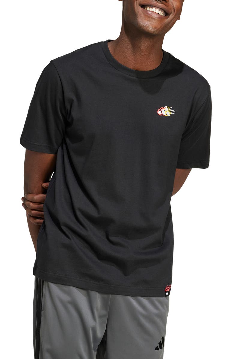 adidas Lounge Mini Embroidery Graphic T-Shirt, Main, color,