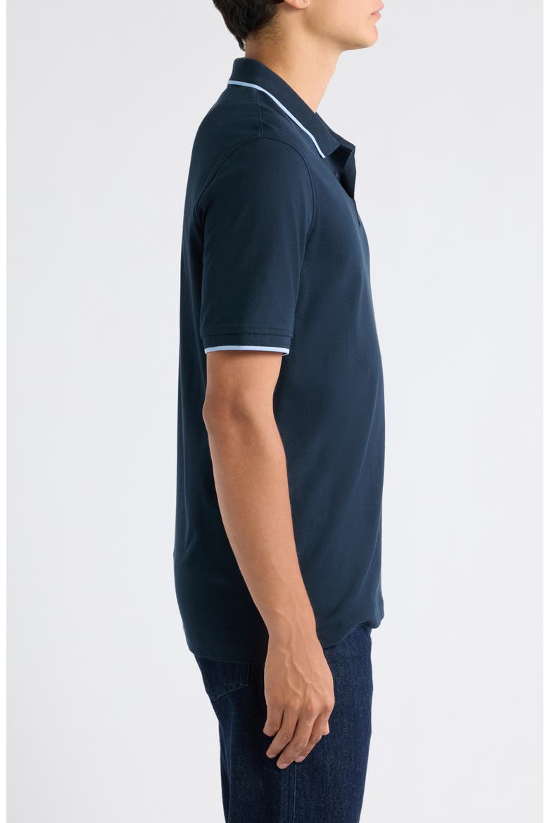 Zebra Logo Organic Cotton Polo, Alternate, color, VERY DARK NAVY