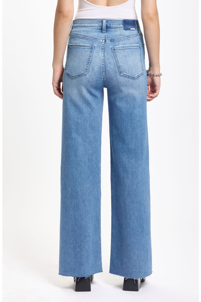 Far Out High Waist Raw Hem Wide Leg Jeans, Alternate, color, RIGHT ON