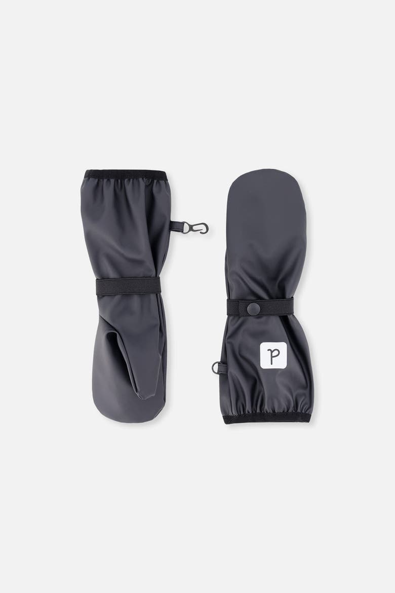 Extended Cuff Adjustable Toggle Rain Mittens, Main, color, Black