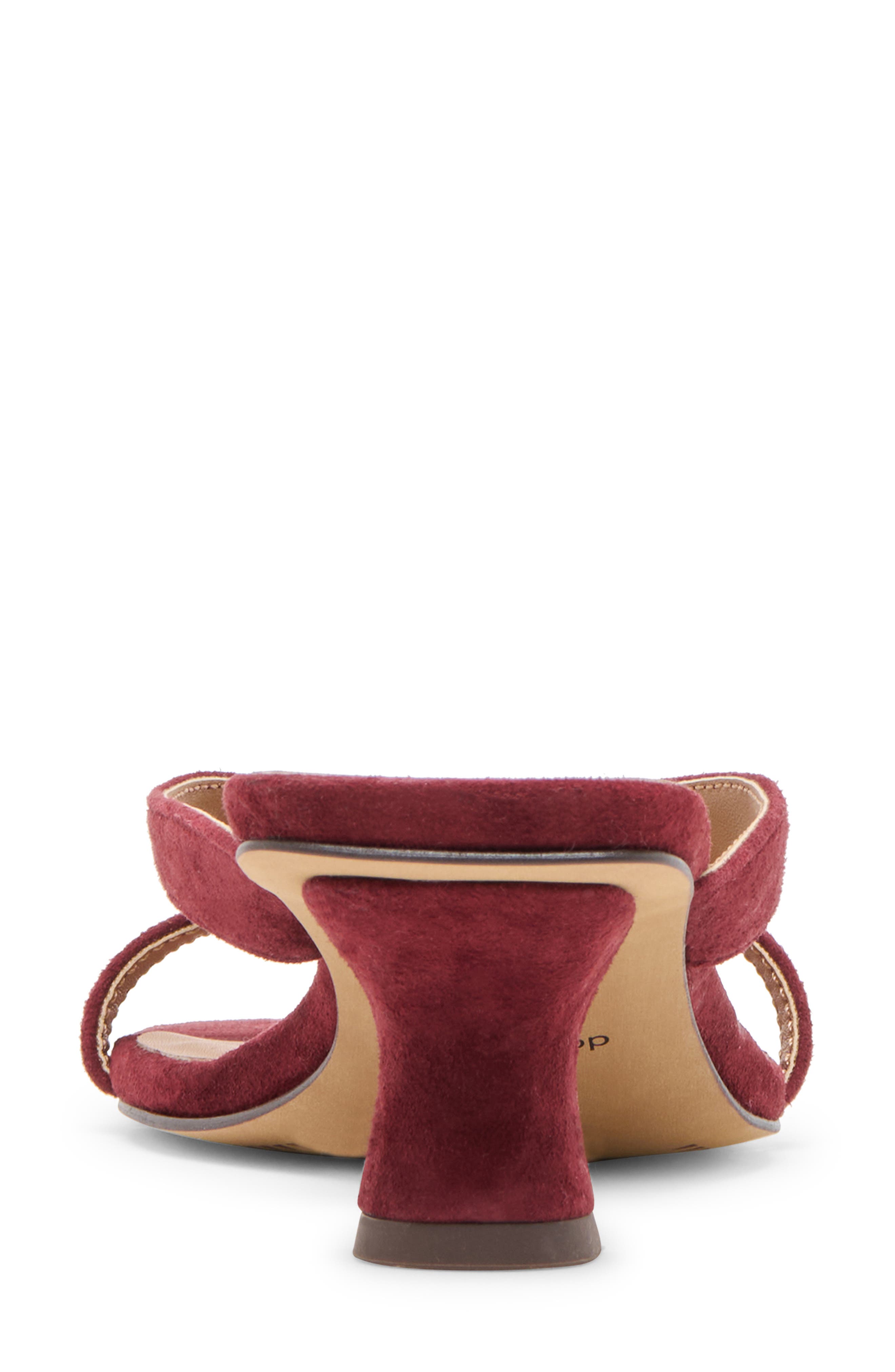 Dolce Vita Brevel Kitten Heel Flip Flop, Alternate, color, Oxblood Suede