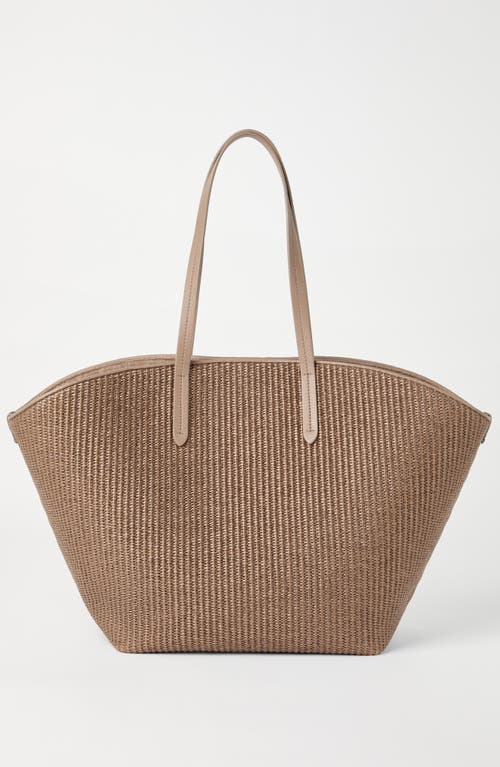 BRUNELLO CUCINELLI BRUNELLO CUCINELLI RAFFIA PANIER SHOPPER BAG 