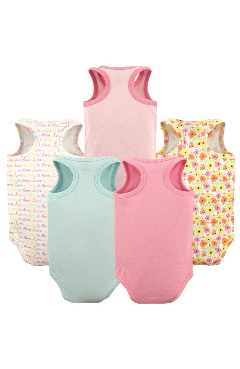 Luvable Friends Cotton Sleeveless Bodysuits, Alternate, color, Love