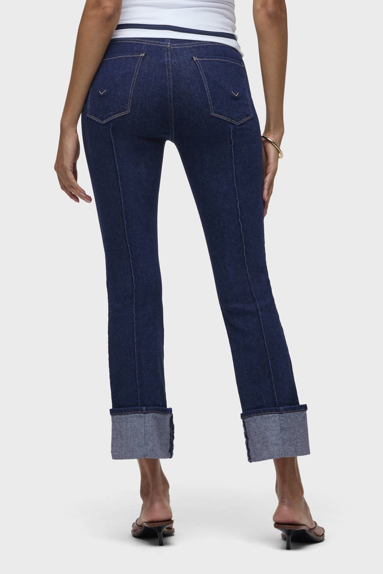Barbara Pintucked Cuffed Bootcut Crop, Alternate, color, RINSE