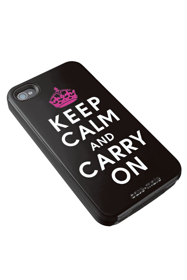 Case-Mate® 'Keep Calm and Shop On' iPhone 4 & 4S Case, Alternate, color, RED/ ROYAL BLUE