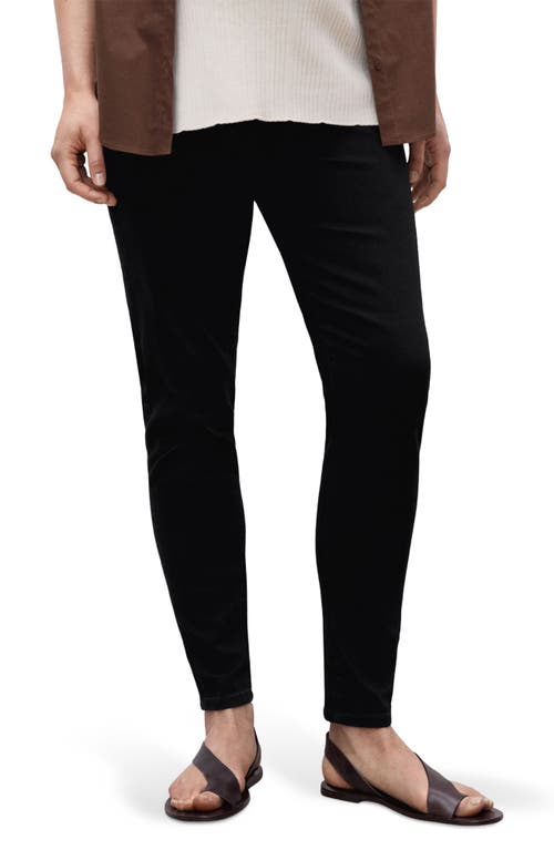 Shop Mango Skinny Maternity Jeans In Black Denim