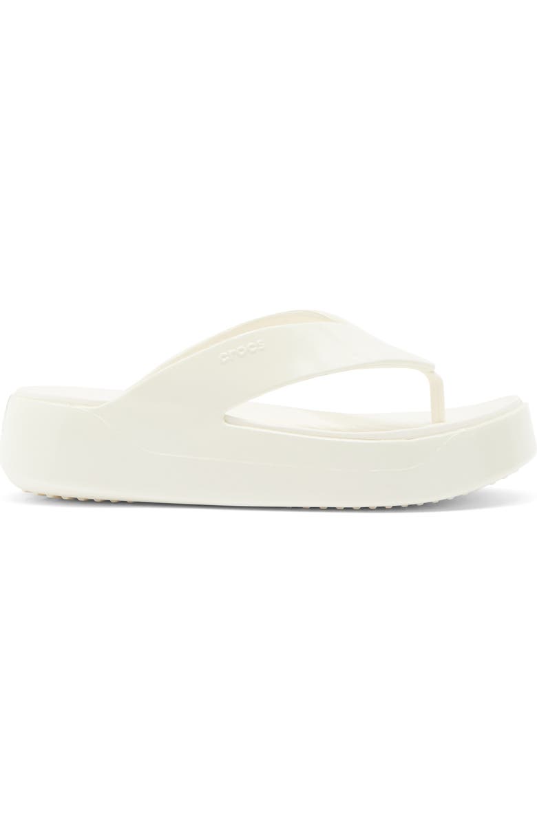 CROCS Getaway Platform Flip Flop, Alternate, color, Chalk